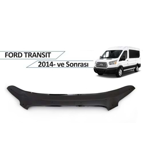 Ford Transit 2013+ Kaput Rüzgarlığı Piano Black FVM Oem Klipsli, Piano Black