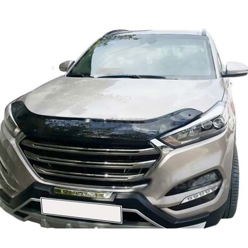 Hyundai Tucson 2016+Kaput Rüzgarlığı Piano Black FVM Oem Klipsli, Piano Black