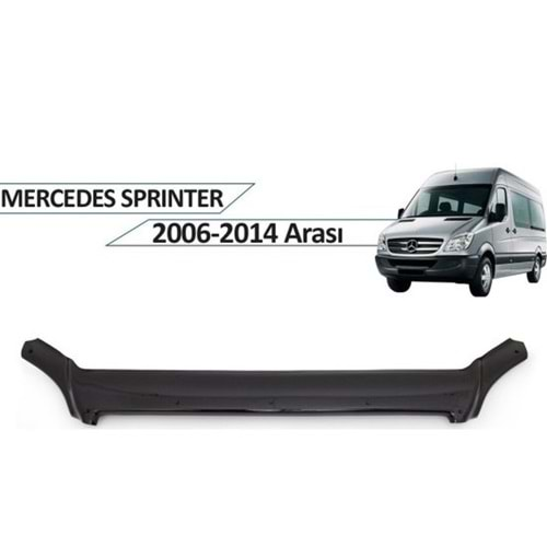 Mercedes Sprinter 2006-2013 Kaput Rüzgarlığı Piano Black FVM Oem Klipsli, Piano Black