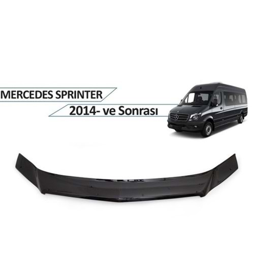 Mercedes Sprinter 2014+Kaput Rüzgarlığı Piano Black FVM Oem Klipsli, Piano Black