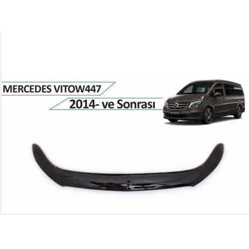 Mercedes Vito / Viano 2014+ Kaput Rüzgarlığı Piano Black FVM Oem Klipsli, Piano Black