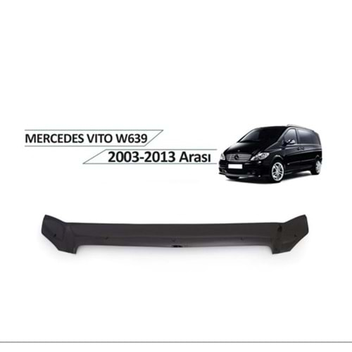 Mercedes Vito/ Viano 2002-2014 Kaput Rüzgarlığı Piano Black FVM Oem Klipsli, Piano Black