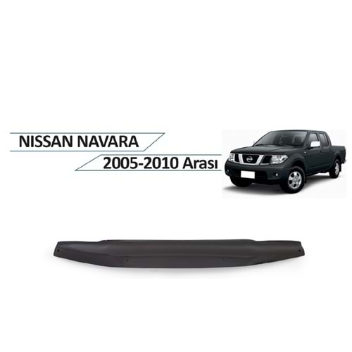 Nissan Navara 2005-2010 Kaput Rüzgarlığı Piano Black FVM Oem Klipsli, Piano Black