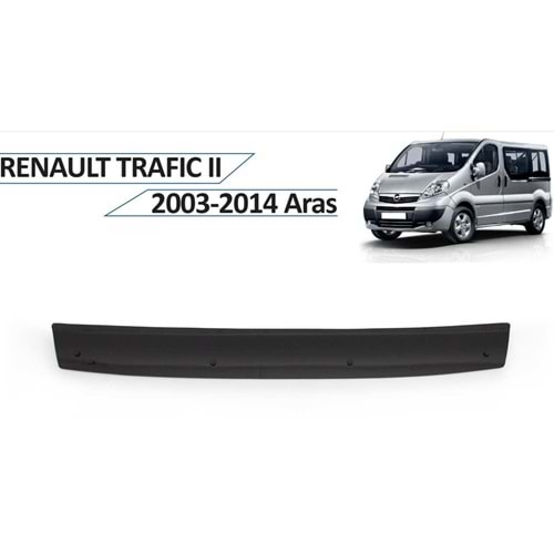 Renault Traffic 2003-2014 Kaput Rüzgarlığı Piano Black FVM Oem Klipsli, Piano Black