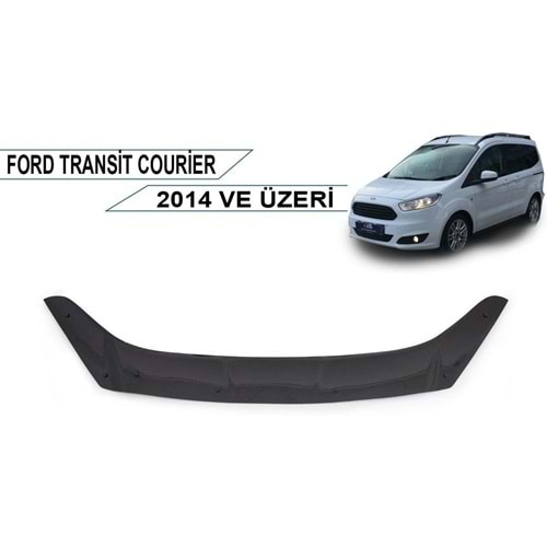 Ford Courier 2014 + Kaput Rüzgarlığı Piano Black FVM Oem Klipsli, Piano Black