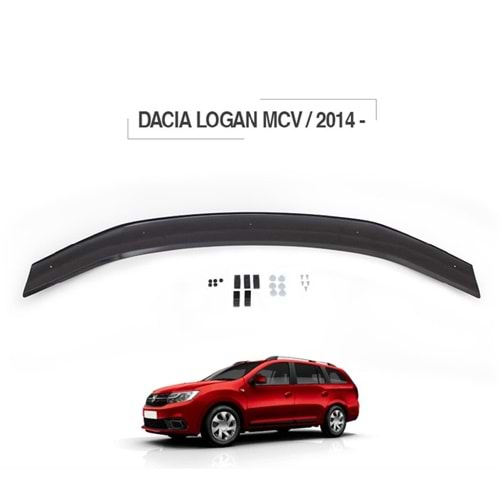 Dacia Logan 2004-2012 Kaput Rüzgarlığı Piano Black FVM Oem Klipsli, Piano Black