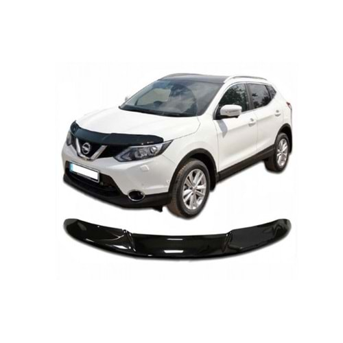 Nissan Qashqai 2014+ Kaput Rüzgarlığı Piano Black FVM Oem Klipsli, Piano Black