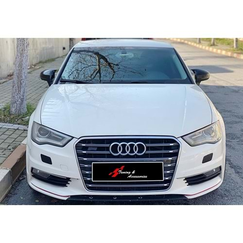 Audi A3 8V 2012+ - Ayna Kapağı Batman V1 Stil Yapıştırma, Piano Black Ürün Yüzeyi ABS Set