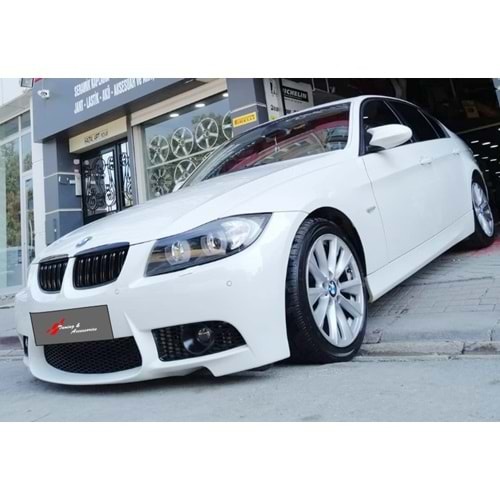 BMW E90 2004+ - Ayna Kapağı Batman V1 Stil Yapıştırma, Piano Black Ürün Yüzeyi ABS Set