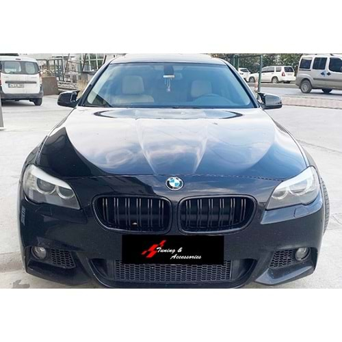 BMW F10 2010+ - Ayna Kapağı Batman V1 Stil Yapıştırma, Piano Black Ürün Yüzeyi ABS Set