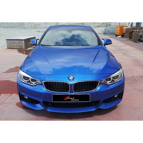 BMW F36 2014+ - Ayna Kapağı Batman M4 V1 Stil Geçme, Piano Black ABS Set