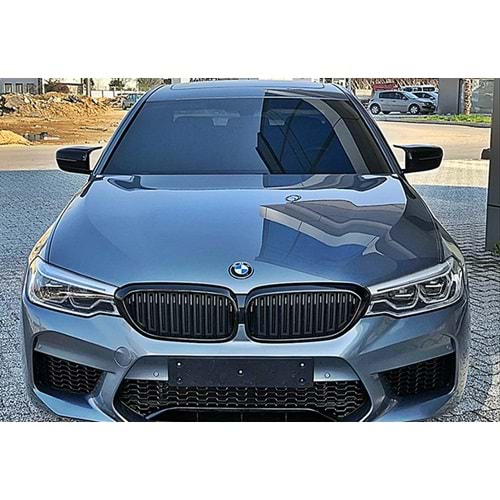 BMW G30 2017+ - Ayna Kapağı Batman V1 Stil Yapıştırma, Piano Black Ürün Yüzeyi ABS Set