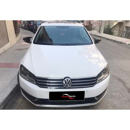 VW Passat B7 2011+ - Ayna Kapağı Batman V1 Stil Yapıştırma, Piano Black Ürün Yüzeyi ABS Set