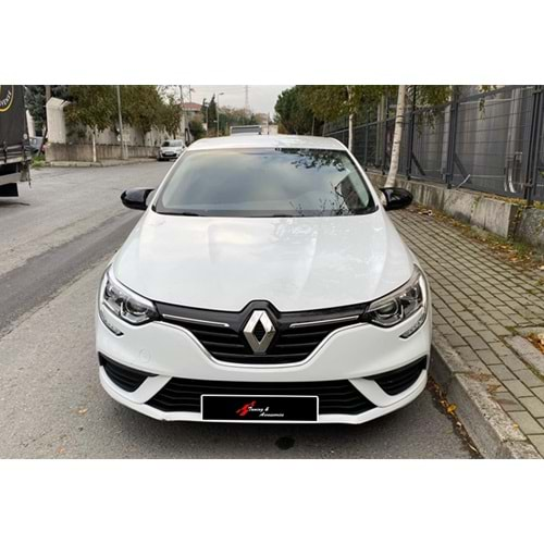 Renault Megane 4 2016+ - Ayna Kapağı Batman V1 Stil Yapıştırma, Piano Black Ürün Yüzeyi ABS Set