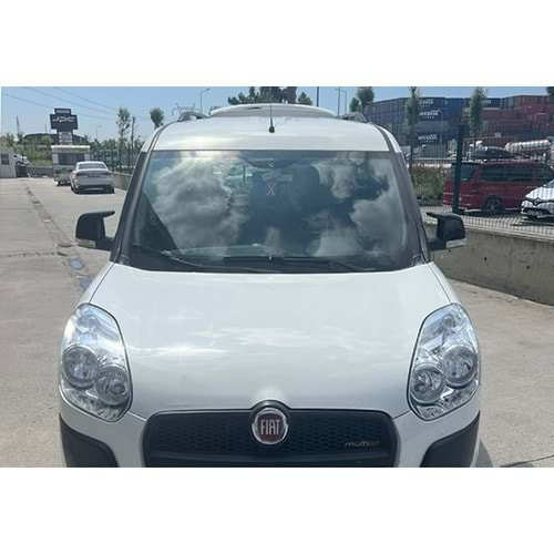 Fiat Doblo 2 2010+ - Ayna Kapağı Batman V1 Stil Yapıştırma , Piano Black ABS Set