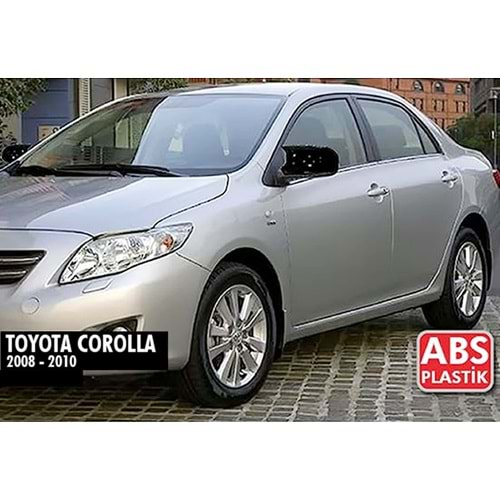 Toyota Corolla 10 2006+ - Ayna Kapağı Batman V1 Stil Yapıştırma, Piano Black Ürün Yüzeyi ABS Set