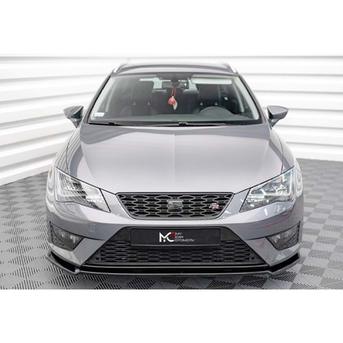 Seat Leon Mk3 2012+ - Ön Lip Max Cupra FR V2 Stil, Piano Black Ürün Yüzeyi Vkm.