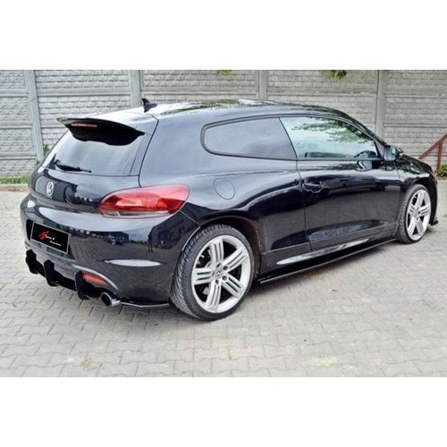 VW Scirocco Mk3 2008+ - Difüzör Splitter R Max Design CNC, Mat Siyah Vkm.