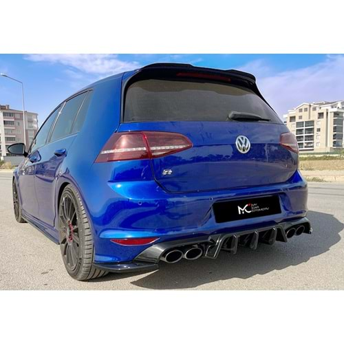 VW Golf Mk7 FL 2017+ - Flap Arka Yan A Plus+ R V2 Stil 4 mm, Piano Black Parlak Ürün Yüzeyi, Vkm., Set