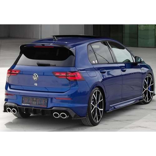 VW Golf Mk8 2019+ - Difüzör/Arka, A Plus, R V1 Stil, Piano Black Parlak Ürün Yüzeyi, Vkm.
