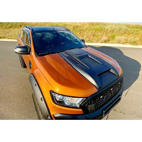 Ford Ranger Wildtrak T6 FL1 2015+ - Kaput Havalandırma Scoop Wildtrak Raptor, Mat Siyah Ürün Yüzeyi, Vkm.