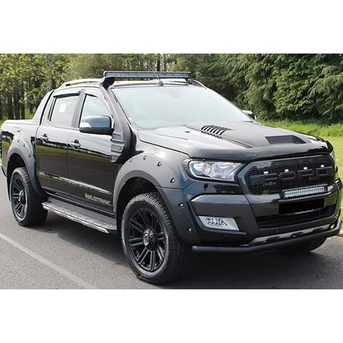 Ford Ranger T6 FL1 2015+ - Snorkel Raptor Style, Mat Siyah ABS Set