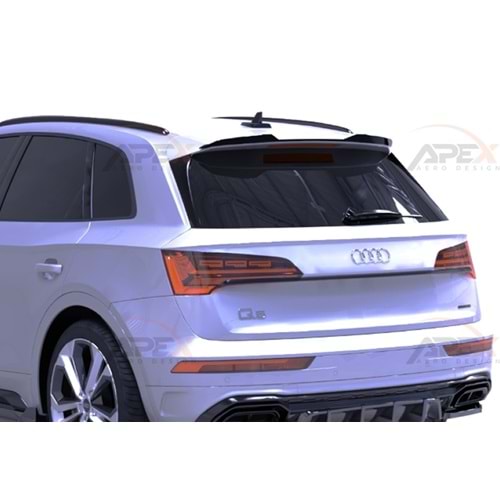 Audi Q5 S Mk2 FL 2021+ - Spoiler, A Pex S/S Line Cap V1 Stil, Tavan üzeri, Çift Taraflı Piano Black Parlak Ürün Yüzeyi, Vakum