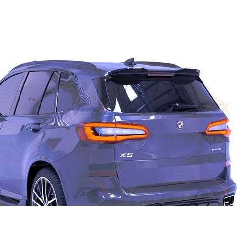 BMW G05 2019+ - Spoiler, A Pex X5M Sport V1 Cap Stil, Tavan üzeri, Çift Taraflı Piano Black Parlak Ürün Yüzeyi, Vakum