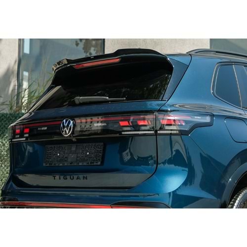 VW Tiguan Mk3 2024+ - Spoiler, A Plus R Line V1 Cap Stil, Tavan Üzeri, Çift Taraflı Piano Black Parlak Ürün Yüzeyi, Vakum
