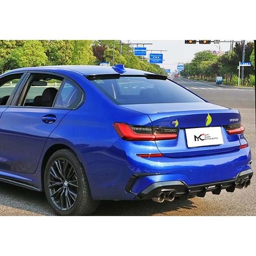 BMW G20 2019+ - Spoiler M4 V2 Stil Stil, Cam Üzeri , Piano Black Boyalı Ürün Yüzeyi ABS