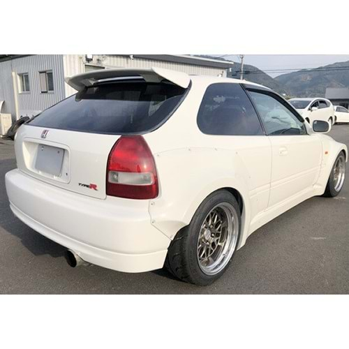 Honda Civic 3D 1996+ - Spoiler JDM Type R Stil Tavan Üzeri, İşlem Yapılmamış Ham Ürün Yüzeyi ABS