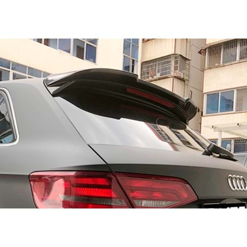 Audi A3 8V SB 2012+ - Spoiler RS3 Stil Tavan Üzeri, Piano Black ABS