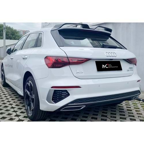Audi A3 8Y SB 2020+ - Spoiler Oettinger Stil Tavan Üzeri, Piano Black Boyalı Ürün Yüzeyi ABS