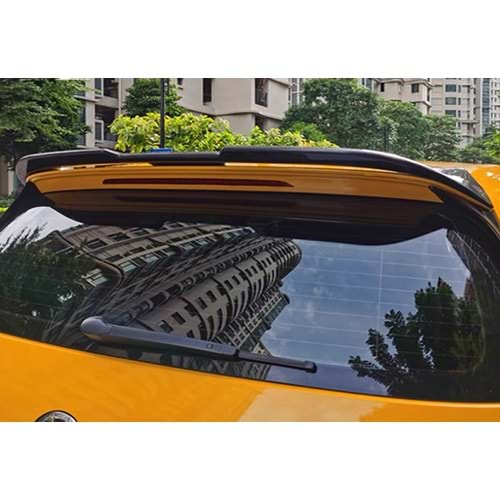 VW Golf Mk7 2012+ - Spoiler, R Line V2 Stil, Tavan Üzeri, Piano Black Boyalı Ürün Yüzeyi, ABS