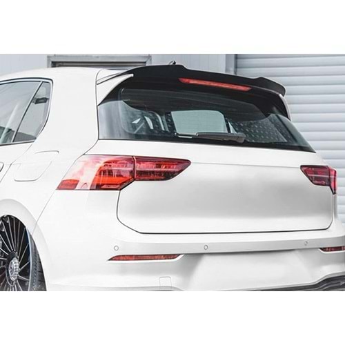 VW Golf Mk8 2019+ - Spoiler, Max R/R Line Cap V2 Stil, Tavan Üzeri, Piano Black Ürün Yüzeyi, ABS