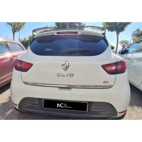 Renault Clio 4 2012+ - Spoiler RS V Cap Tavan Üzeri, İşlem Yapılmamış Ham Ürün Yüzeyi ABS