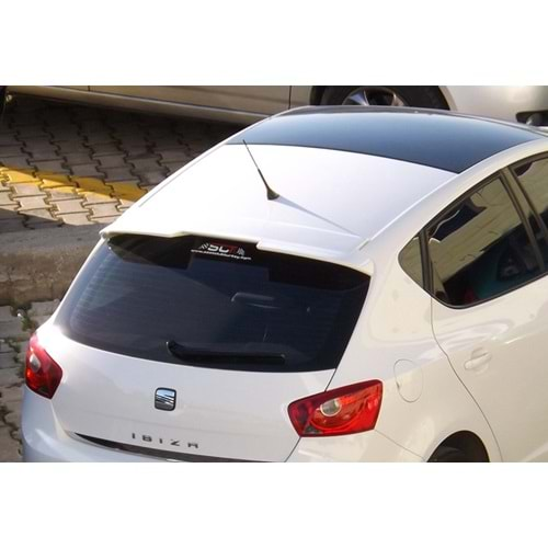 Seat Ibiza Mk4 2008+ - Spoiler Cupra V1 Stil Tavan Üzeri 4 Kapı, İşlem Yapılmamış Ham Ürün Yüzeyi ABS