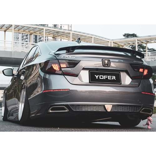 Honda Accord 11 2023+ - Spoiler, Yosef V2 Stil, Bagaj Üzeri, Piano Black Boyalı Ürün Yüzeyi, ABS, Set