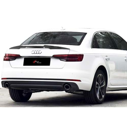 Audi A4 B8 FL 2012+ - Spoiler M4 V2 Stil Bagaj Üzeri, Piano Black Boyalı Ürün Yüzeyi ABS