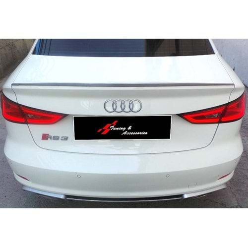 Audi A3 8V SD 2012+ - Spoiler Anatomik Stil Bagaj Üzeri, İşlem Yapılmamış Ham Ürün Yüzeyi ABS