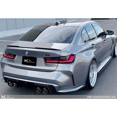 BMW G20 2019+ - Spoiler M3 V1 Stil Bagaj Üzeri, Piano Black Boyalı Ürün Yüzeyi ABS
