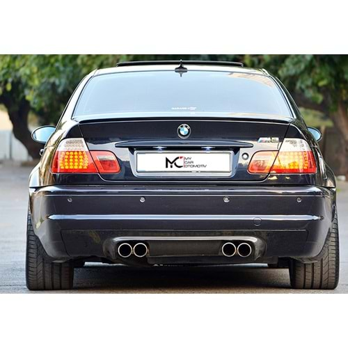 BMW E46 1997+ - Spoiler M3 V1A Stil Anatomik Bagaj Üzeri, Piano Black FRP