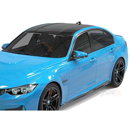 BMW F80 M3 2012+ - Marşpiyel/Alt Çıta, A Pex M3 1 Stil, 202.5 cm, Piano Black Parlak Ürün Yüzeyi, Vakum, Set