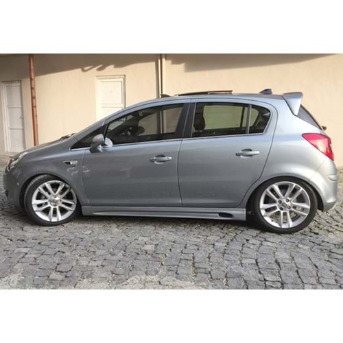 Opel Corsa D 2006+ - Marşpiyel Rieger Stil, İşlemsiz Ham Yüzey Vakum Set