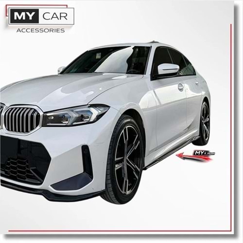 BMW G20 2019+ - Marşpiyel Çıta/Alt Yan, A Plus M Pack V1 Stil, Piano Black Parlak Ürün Yüzeyi, Vakum, Set