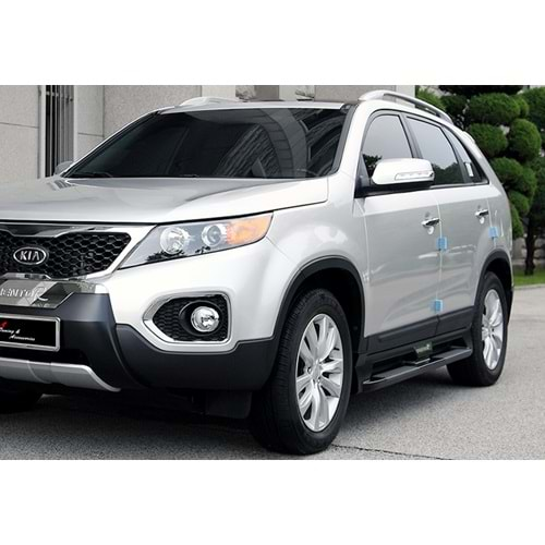 Kia Sorento R 2 2009+ - Basamak Oem V3 Stil, Krm. TPE Kaydırmaz Yüzey Mat Füme Boyalı ABS Ürün Yapısı ABS Set