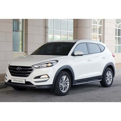 Hyundai Tucson 3 2015+ - Basamak Oem Çizgili V2 Stil, TPE Kaydırmaz Alüminyum Yüzey ABS Ürün Yapısı Set