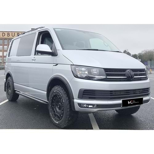 VW Transporter T6.1 2016+ - Çamurluk Üzeri Kaplaması A Plus+ Oem Stil, Mat Siyah Ürün Yüzeyi, Vkm., Set