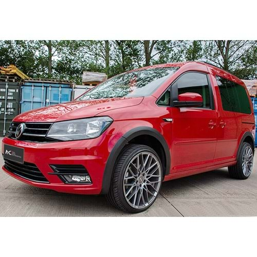 VW Caddy Mk3 FL2 2015+ - Çamurluk Üzeri Kaplaması A Plus+ Alltrack V1 Stil, Mat Siyah Ürün Yüzeyi Vkm. Set