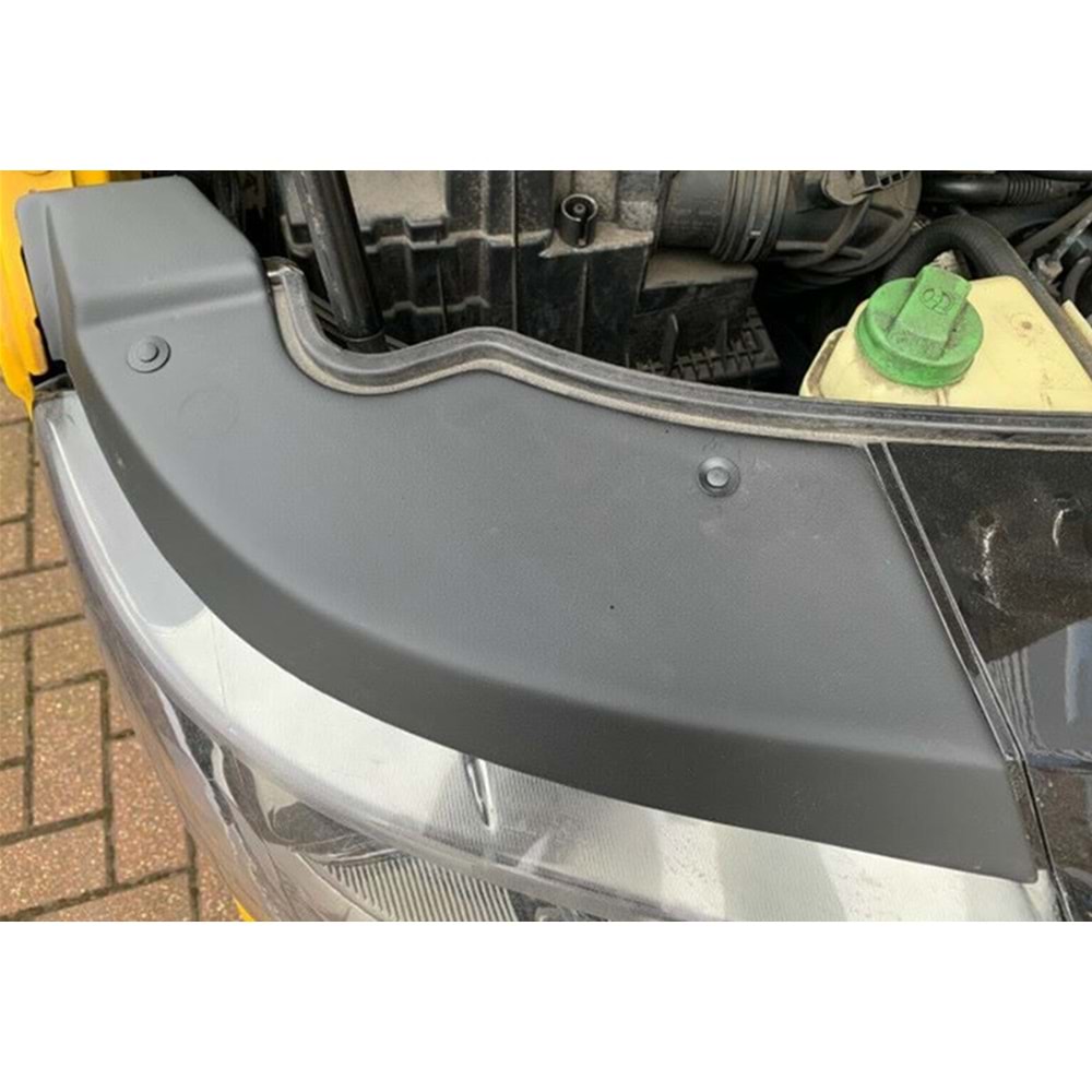 VW Transporter T5.2 2009+ - Akü ve Far Üst Kaplaması, A Plus Oem V1 Stil, Mat Siyah Ürün Yüzeyi, Vakum, Set